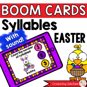 Easter Syllable Counting Digital Game Boom Cards