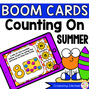 End of Year | Summer Counting On Addition Digital Game Boom Cards