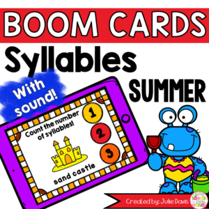 End of Year | Summer Syllable Counting Digital Game Boom Cards
