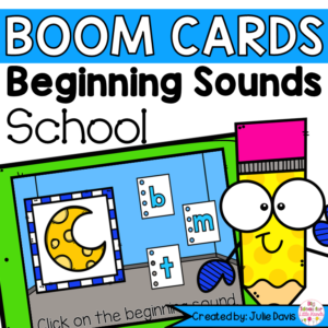 Back to School Beginning Sounds | Digital Game Boom Cards