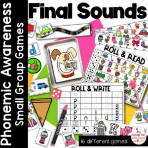 Ending Sounds Small Group Games | Phonemic Awareness | Science of Reading