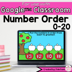 Fall Apples Number Order Digital Game for Google Classroom