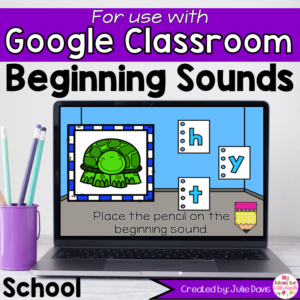 Back to School Beginning Sounds Activity for Google Classroom