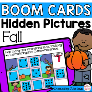 Fall Counting Math Centers | Digital Game Boom Cards