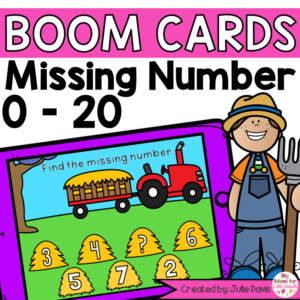 Fall Farm Missing Number Digital Game Boom Cards