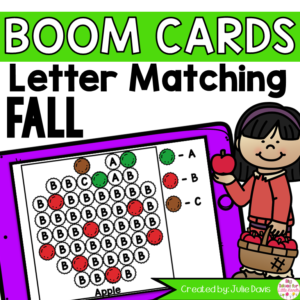 Fall Letter Matching Boom Cards Digital Game