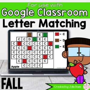 Fall Letter Matching Google Classroom Digital Game