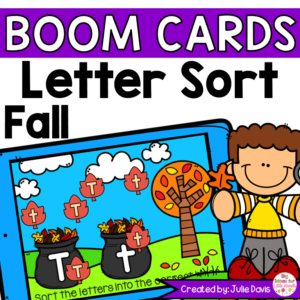 Fall Letter Sort Digital Game Boom Cards