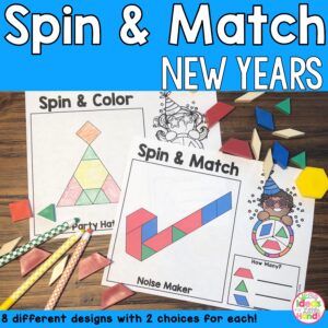 New Years Pattern Blocks Mat Math Center