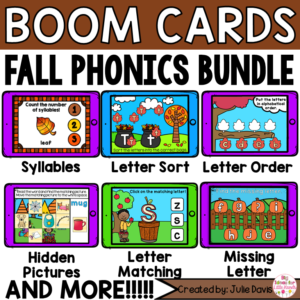 Fall Phonics Digital Boom Cards™ Bundle