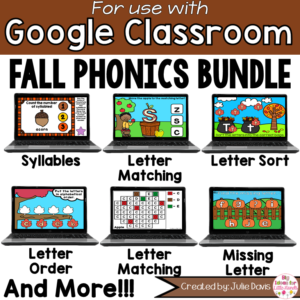 Fall Phonics Digital Bundle for Google Classroom