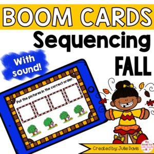 Fall Sequencing Pictures Activity Boom Cards Digital