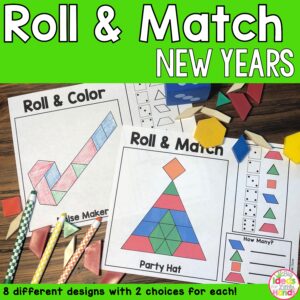 Pattern Blocks Mat New Years Math Games