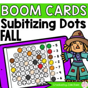 Fall Subitize Counting Boom Cards Digital Game