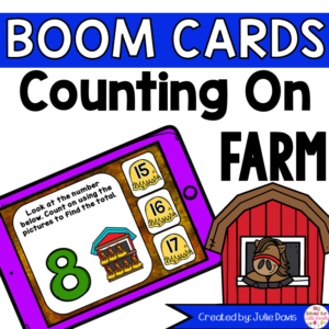 Farm Animals Counting On Addition Digital Game Boom Cards