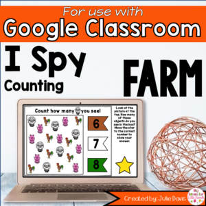 Farm Animals Digital Counting Game for Google Classroom