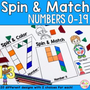 Pattern Blocks Mat Numbers Math Center