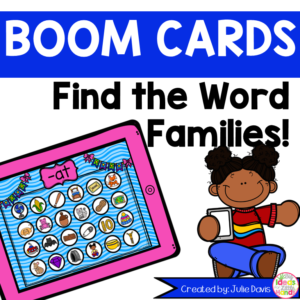 Find the Word Families Short Vowels Boom Cards