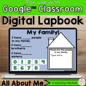 All About Me Digital Interactive Notebook Google Classroom
