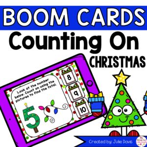 Christmas Counting On Addition Digital Game Boom Cards