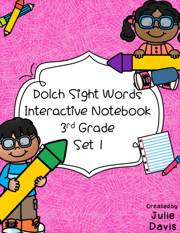 3rd Third Grade Sight Word Interactive Notebooks Set 1