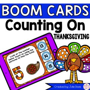 Thanksgiving Counting On Addition Digital Game Boom Cards