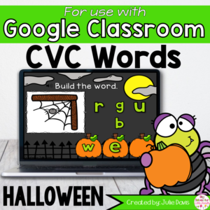 Halloween CVC Words Activity for Google Classroom