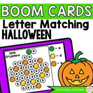 Halloween Letter Matching Boom Cards Digital Game