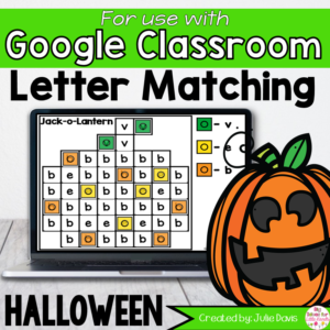 Halloween Letter Matching Google Classroom Digital Game