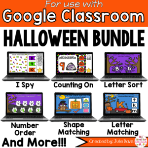 Halloween Math and Phonics BUNDLE for Google Classroom