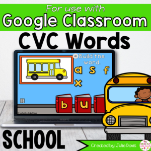 Back to School CVC Words Activity for Google Classroom