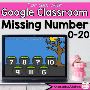 Halloween Missing Number Digital Game Google Classroom