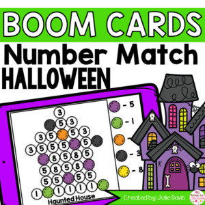 Halloween Number Matching Boom Cards Digital Game