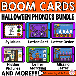 Halloween Phonics Digital Boom Cards™ Bundle
