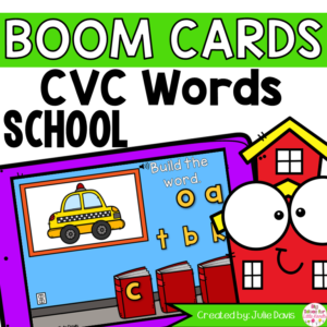 Back to School CVC Words Digital Game Boom Cards™