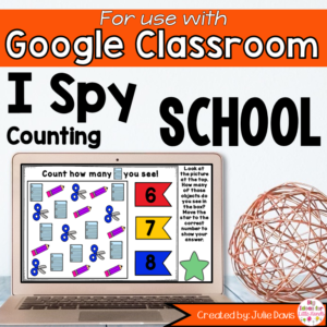 Back to School Digital Counting Game for Google Classroom