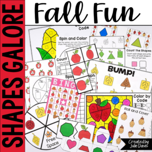 Kindergarten Math | Fall 2D Shapes Games | Center Activities