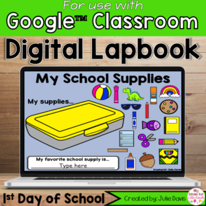 Back to School Digital Interactive Notebook Google Classroom