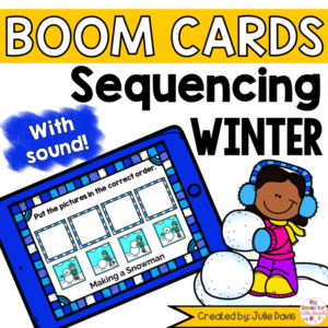 Kindergarten Winter Sequencing Pictures Activity Boom Cards Digital