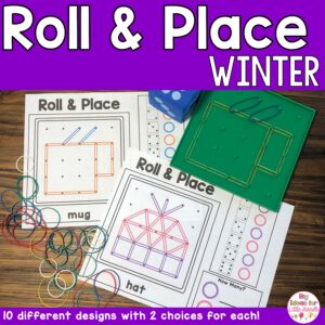 Winter Geoboard Math Center and Geometry Activity