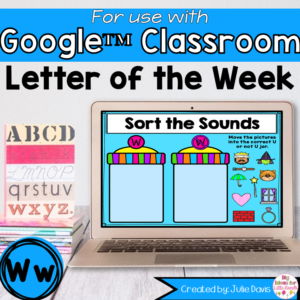 Letter W Digital Phonics Activities for Google Classroom
