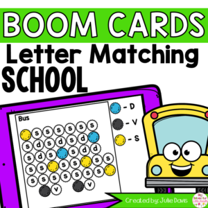 Back to School Letter Matching Boom Cards Digital Game