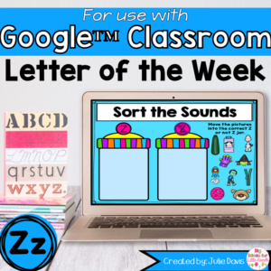 Letter Z Digital Phonics Activities for Google Classroom