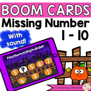 Missing Number 1-10 Pumpkins Digital Game Boom Cards