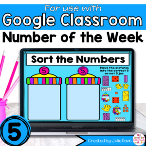 Number 5 Digital Math Activities for Google Classroom