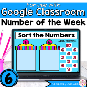 Number 6 Digital Math Activities for Google Classroom
