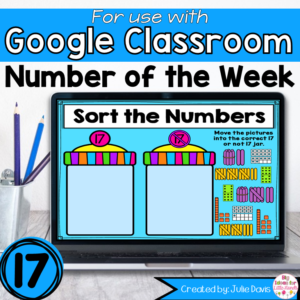Number 17 Digital Math Activities for Google Classroom