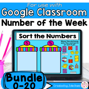 Number of the Week 0-20 Activities Google Classroom BUNDLE