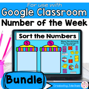 Number of the Week Digital Activities Google Classroom BUNDLE