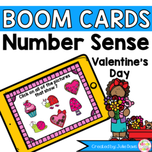 Number Sense Valentine's Day Counting Activity Boom Cards Game